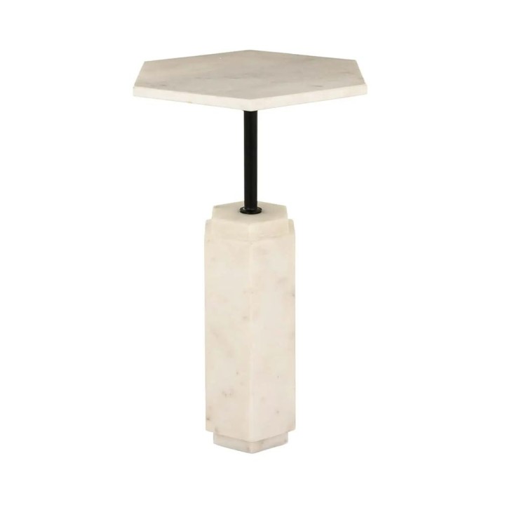 Richmond Tavolino Lilitha in marmo beige Ø 36 cm