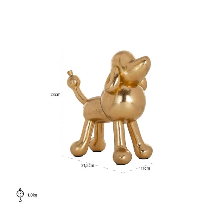 Richmond Scultura Dog Miro barboncino oro