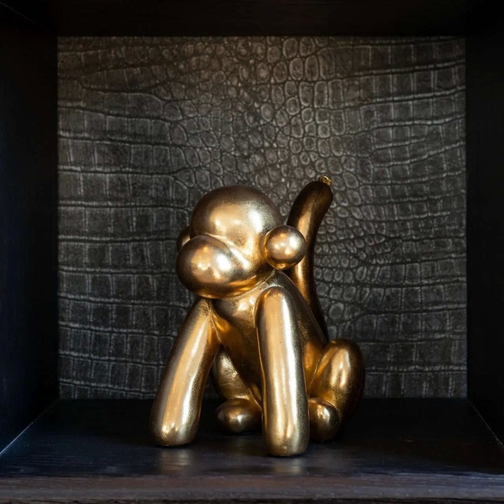 Richmond Scultura Monkey oro alta 25 cm