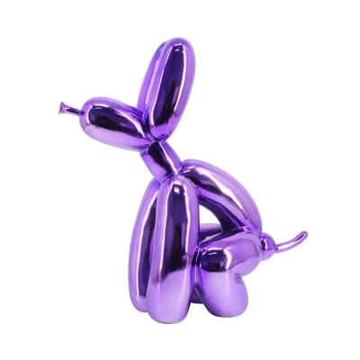 ART DECORATION DOG PURPLE