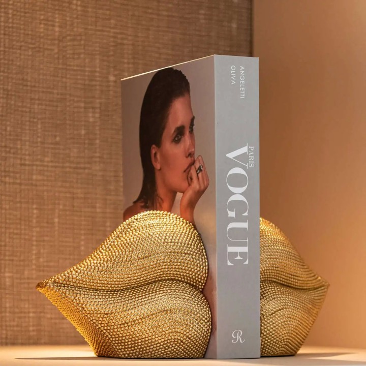 Richmond Fermalibri Kiss oro a forma di bocca