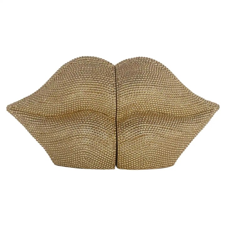 Richmond Fermalibri Kiss oro a forma di bocca