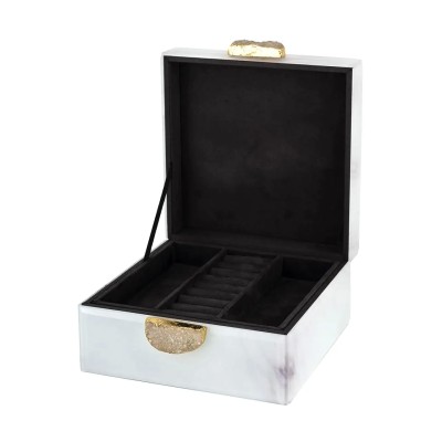 JEWELLERY BOX BAYOU WHITE MARBLE LOOK 2
