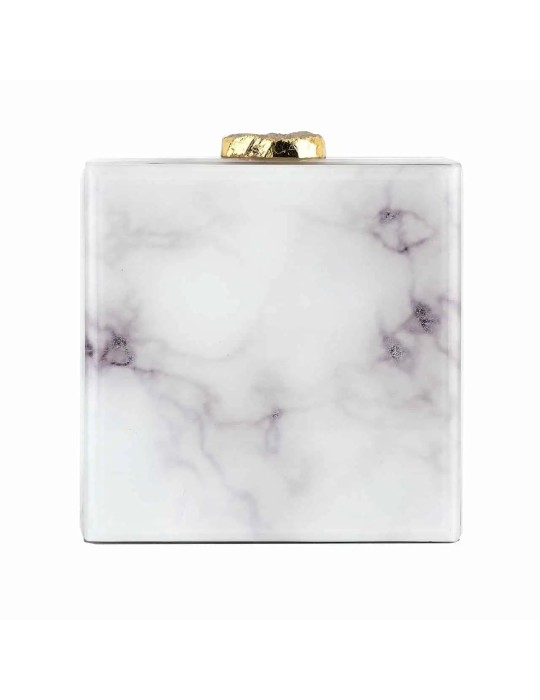 JEWELLERY BOX BAYOU WHITE MARBLE LOOK