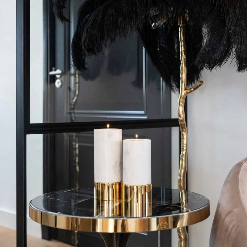 CANDLE HOLDER MORTON MARBLE SMALL