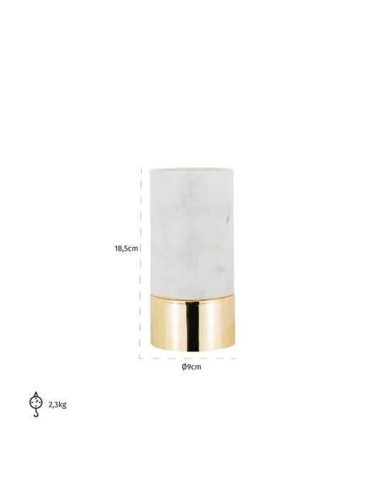 CANDLE HOLDER MORTON MARBLE SMALL