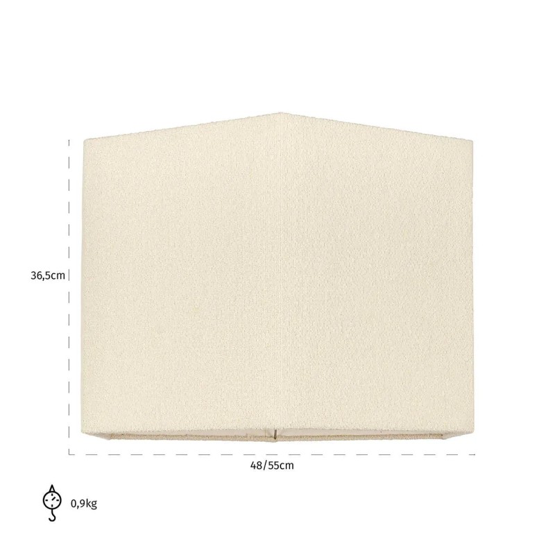 LAMPSHADE SOHO WHITE BOUCLE HEXAGON XL