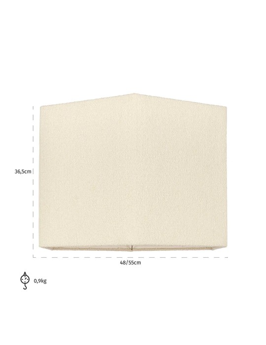 LAMPSHADE SOHO WHITE BOUCLE HEXAGON XL