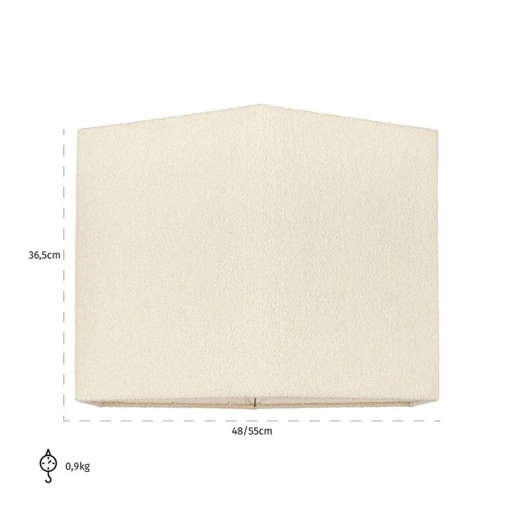 Richmond Paralume Soho bouclé bianco esagonale XL