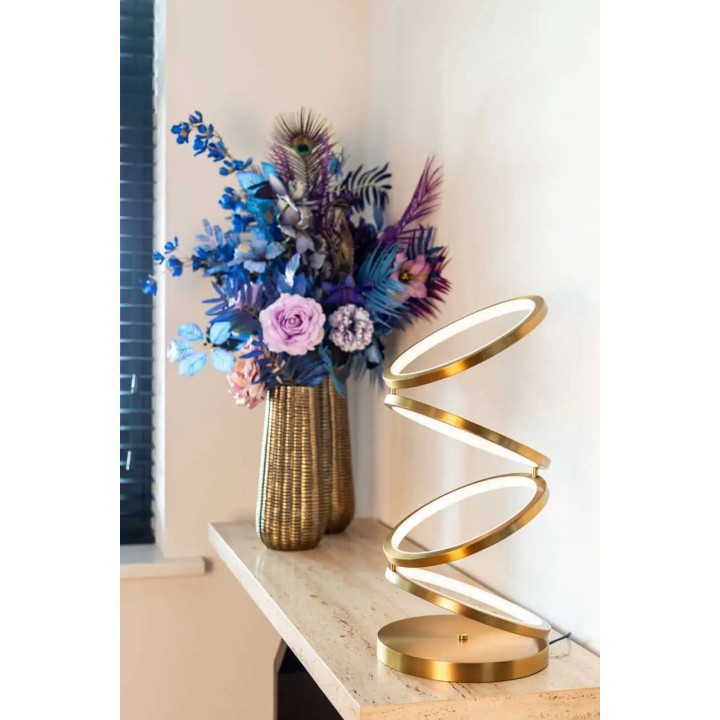 Richmond Vaso Loran piccolo alluminio oro 35 cm