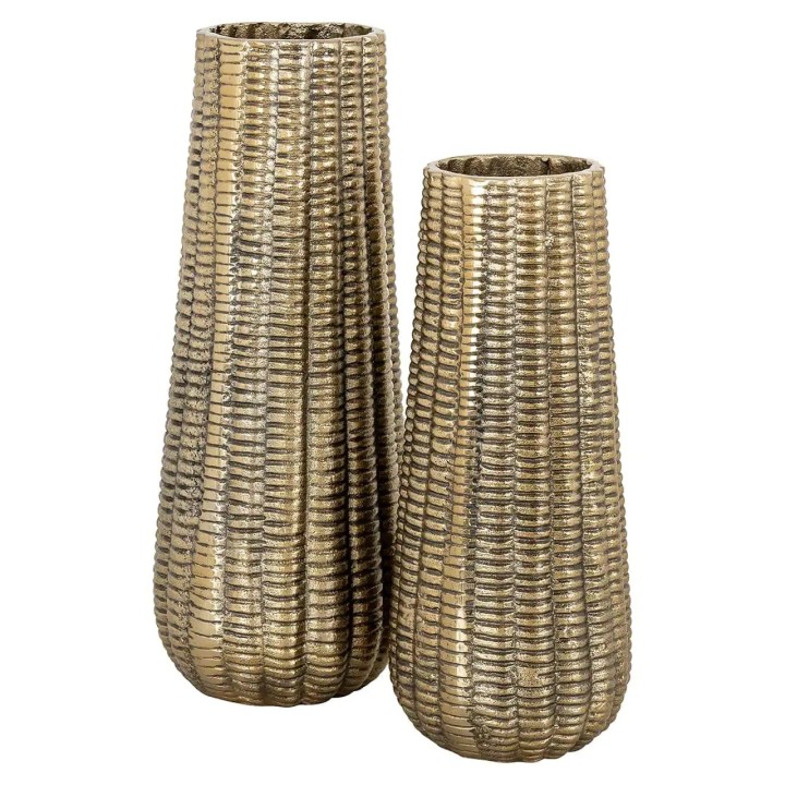 Richmond Vaso Loran piccolo alluminio oro 35 cm