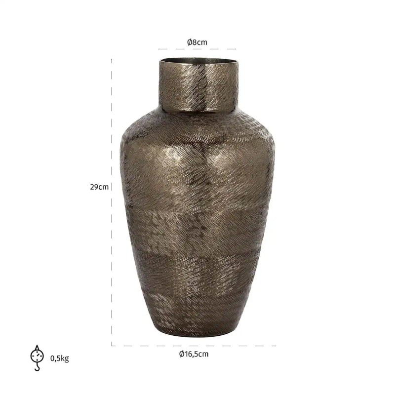 VASE JOAH SMOKE BLACK
