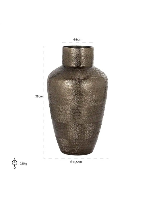 VASE JOAH SMOKE BLACK
