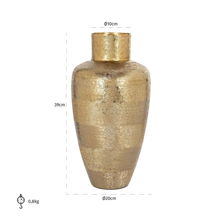 Richmond Vaso Joah oro alto 39 cm