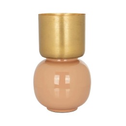 Richmond Vaso Calla metallo rosa e oro 37 cm