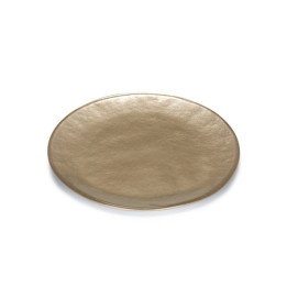 Ivv Piatto Babilonia decoro metallizzato tortora Ø 26 cm