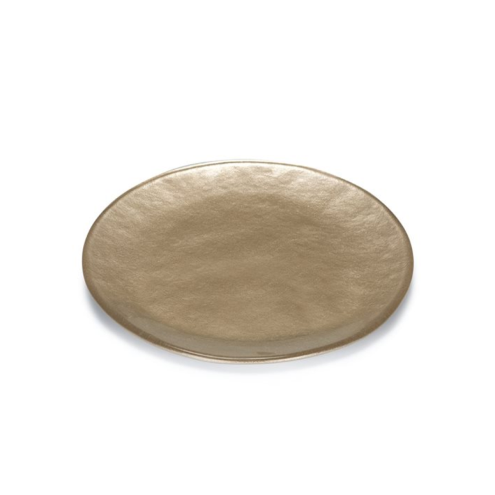 Ivv Piatto Babilonia decoro metallizzato tortora Ø 26 cm