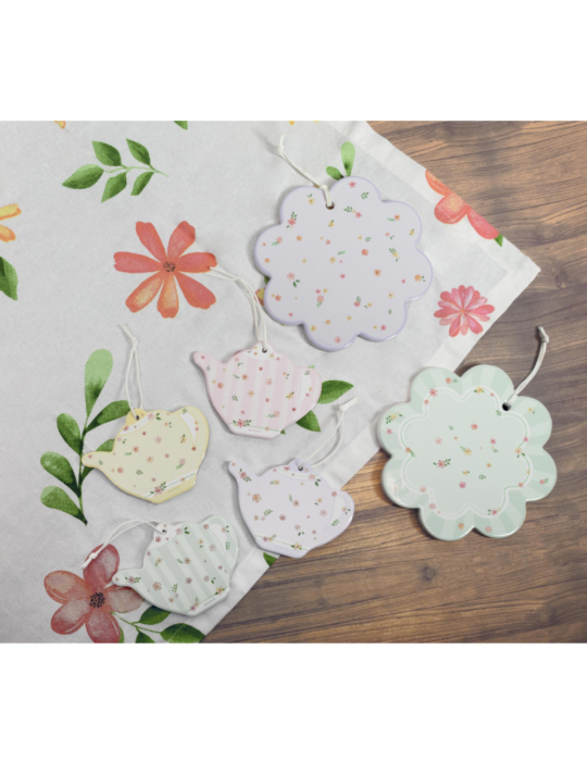 Brandani Decoration Polline Lilla in Ceramica e...