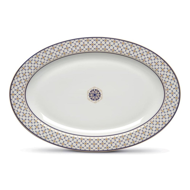 Vassoio Ovale Charles in Porcellana 36×24,5 cm – Pozzi Milano