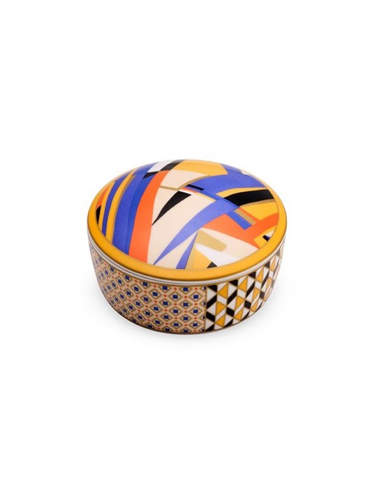 P.GIOIE TONDA PORC C/COPERCHIO GIFTBOXLIVING ABSTR