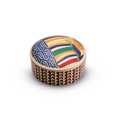 P.GIOIE TONDA PORC C/COPERCHIO GIFTBOXLIVING GEOME