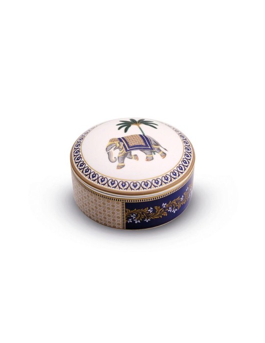 P.GIOIE TONDA PORC C/COPERCHIO GIFTBOXLIVING JAIPU