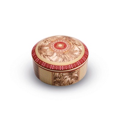 P.GIOIE TONDA PORC C/COPERCHIO GIFTBOXLIVING TROPI