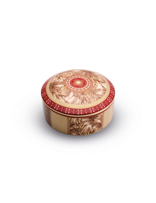 P.GIOIE TONDA PORC C/COPERCHIO GIFTBOXLIVING TROPI