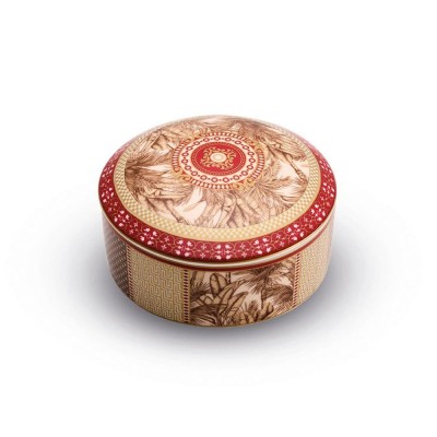 P.GIOIE TONDA PORC C/COPERCHIO GIFTBOXLIVING TROPI