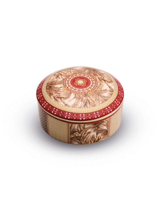 P.GIOIE TONDA PORC C/COPERCHIO GIFTBOXLIVING TROPI