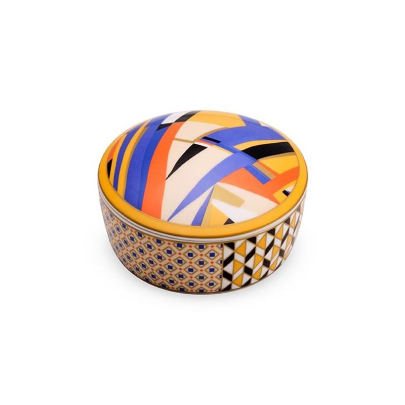 P.GIOIE TONDA PORC C/COPERCHIO GIFTBOXLIVING ABSTR