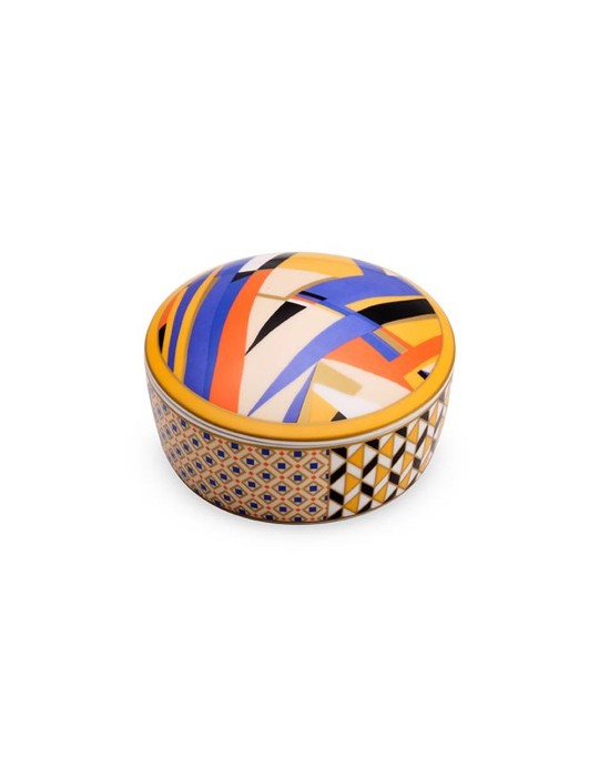 P.GIOIE TONDA PORC C/COPERCHIO GIFTBOXLIVING ABSTR