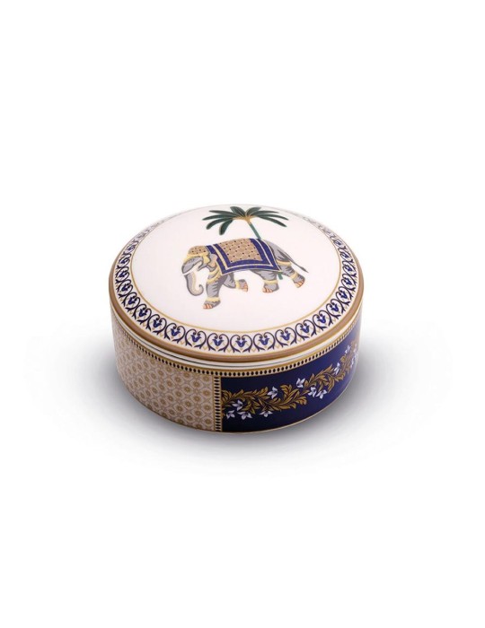 P.GIOIE TONDA PORC C/COPERCHIO GIFTBOXLIVING JAIPU
