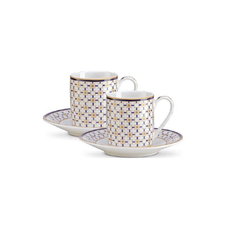 SET 2 TAZZINE ESPR. C/PIATTINO CHARLES C/GIFTBOX