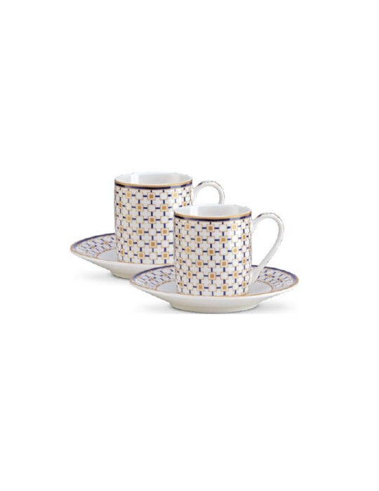 SET 2 TAZZINE ESPR. C/PIATTINO CHARLES C/GIFTBOX