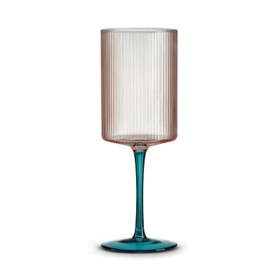 Set 2 Calici Vino Bicolore Rosa-Verde Pozzi Milano in...