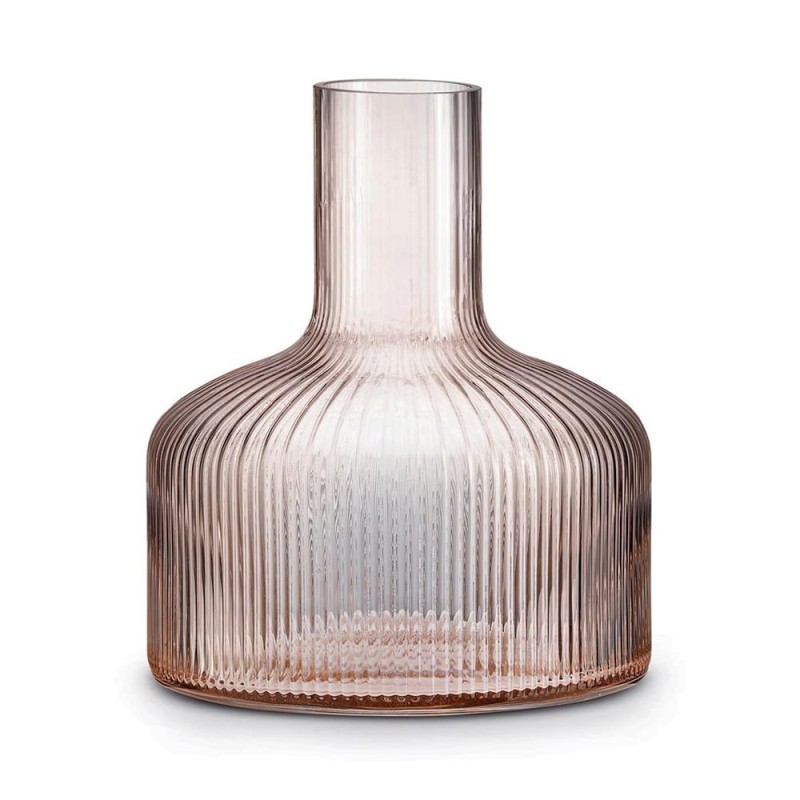 DECANTER IN VETRO PLISSE ROSA IN COLOR BOX