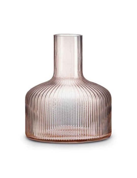 DECANTER IN VETRO PLISSE ROSA IN COLOR BOX