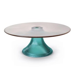 Pozzi Milano Alzata in vetro bicolore rosa e verde Ø 30,5 cm