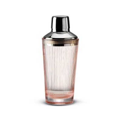 SHAKER IN VETRO C/COP. INOX COLORBOX OTTANIO
