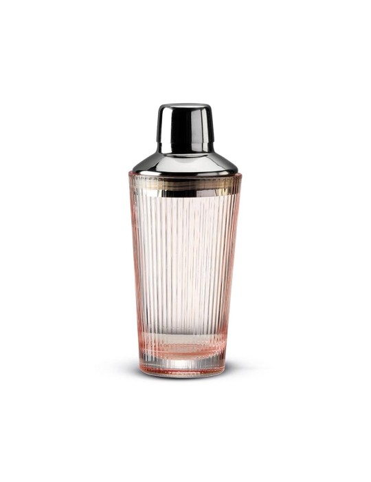 SHAKER IN VETRO C/COP. INOX COLORBOX OTTANIO