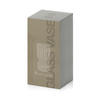 VASO IN VETROIN GIFTBOX BICOLOR TRASP. CAFFE'  2