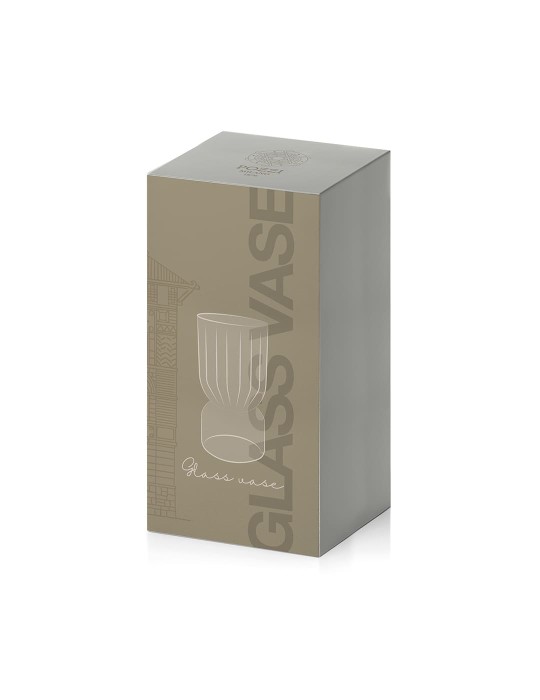 VASO IN VETROIN GIFTBOX BICOLOR TRASP. CAFFE'