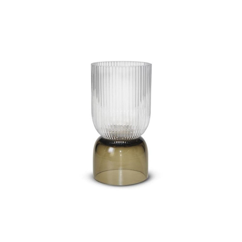 VASO IN VETROIN GIFTBOX BICOLOR TRASP. CAFFE'