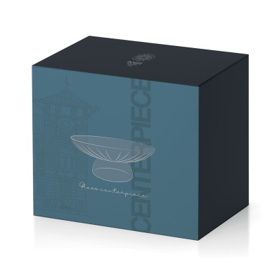 DECANTER IN VETRO 35CM GIFTBOX BIC. BLU-NERO 2