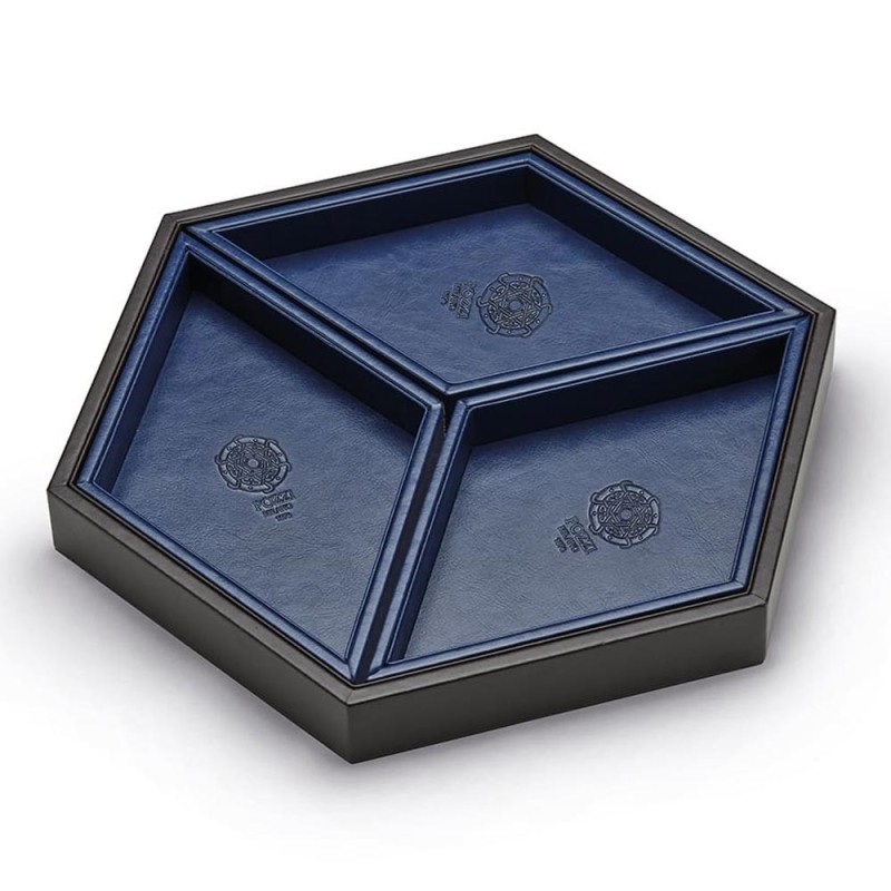 SET 4 VASSOI IN PU LEATHER MULTICOLOR – Pozzi Milano