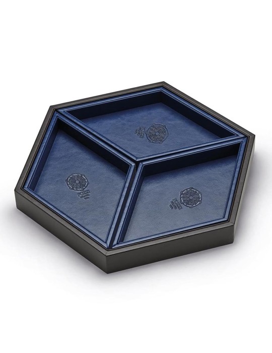 SET 4 VASSOI IN PU LEATHER MULTICOLOR – Pozzi Milano