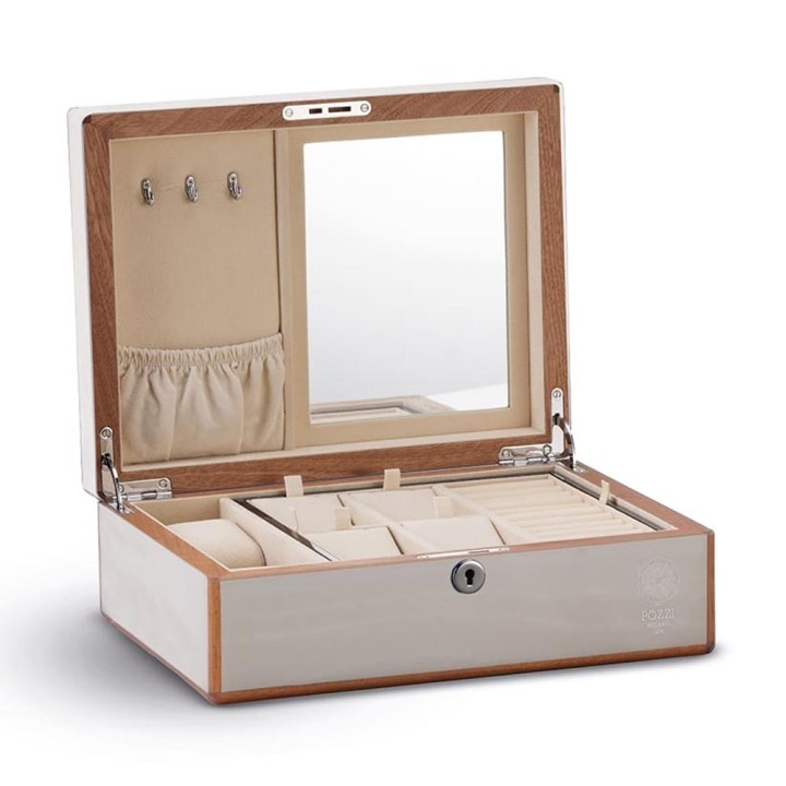 Pozzi Milano Portagioie legno e MDF bianco