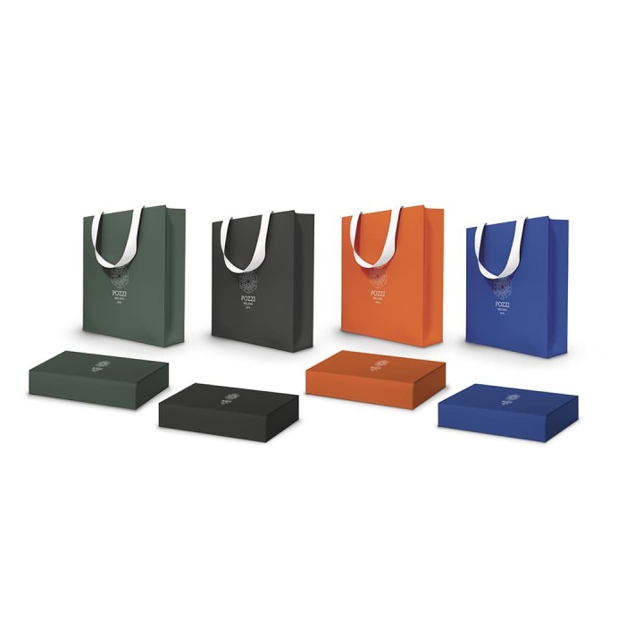 Pozzi Milano Set regalo Note nero con taccuino A5