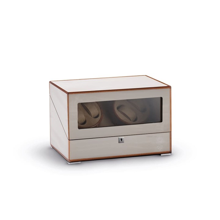 Pozzi Milano Avvolgi orologi per 4 orologi in legno
